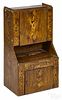 Primitive painted child's stepback cupboard, early 20th c., made from packing crates, 28 1/2'' h.