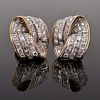 Ellagem 18K Gold & Diamond Estate Earrings