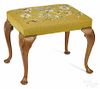 George II style mahogany footstool 18'' h., 23 1/2'' w., 16 1/2'' d.