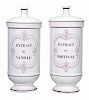 Pair French Porcelain Apothecary