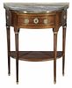 Louis XVI Style Marble-Top and Brass-