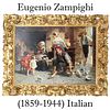 Rare Eugenio Zampighi 1859-1944 Italian Oil/Canvas