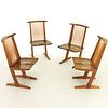 George Nakashima (American, 1905-1990), Four Conoid Chairs