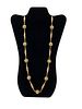 10 kt Yellow Gold Semi-Solid Alternating Bead/Tapered Tube Necklace From the Surreal Collection