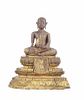 19th C. Thai Gilt Rattanakosin Sitting Buddha