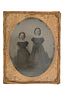 Framed Ambrotype Photo Of Two Girls 1870-1890s