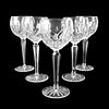 Five Waterford Hock Wine Glasses