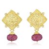 Ruby and Diamond Gold Earclips