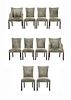Set of 10 Donghia Velvet Upholstered Dining Chairs