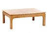 Karl Springer Style Grass Cloth Ming Coffee Table