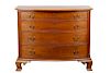 Chippendale Style Bow-Front Cherry Chest, 19th C