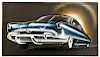 Oldsmobile Futuramic Concept Car Drawing, Signed