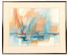Betty Barnes Loehle, "Sails Over Water", Acrylic