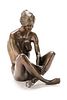 American School, "Cradling Nude", Bronze Sculpture