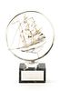 Cartier Sterling Masted Ship Sculpture on Stand