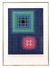 Victor Vasarely, Optic Art Serigraph, Signed