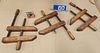 bx 3 wooden clamps- E.G Hantsche and Co, etc
