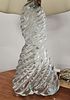 40's crystal swirl table lamp 26" 