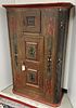 19th c continental 2 door painted armoire 