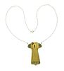 Art Nouveau H. Dubre 18K Gold Enamel Pendant Necklace