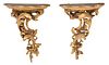 Pair of 19th Century Carved Giltwood Wall Brackets