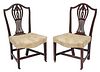 Pair of George III Carved Mahogany Side Chairs