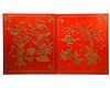 Pair of Chinese Square Cupboard Panels.