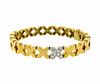 Tiffany &amp; Co 18k Gold Diamond X Bracelet