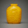 Antique Chinese Peking Glass Yellow Snuff Bottle
