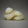 Chinese PRC Celadon Jade Carving of a Boy