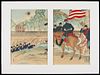 Japanese Woodblock Diptych U.S. Civil War