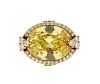 Judith Ripka 18K Gold Canary Crystal Diamond Ring