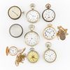Grp 8 Pocket Watches - Steel and Other Metals