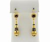 22K Gold Etruscan Style Enamel Earrings