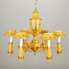 Vintage French Tole Style Italian Chandelier