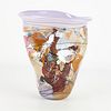 John Gerletti Handblown Glass Vase 1983