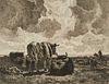 Delauney "Cattle Pasture" Etching Troyon 1883
