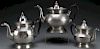 3 FINE EARLY AMERICAN PEWTER TEAPOTS, C. 1800