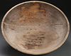 A LARGE AMERICAN WOODEN DOUGH BOWL, MID 19TH C