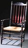 EARLY AMERICAN WINDSOR PAINTED ARMCHAIR