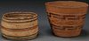 A PAIR OF FINE WOVEN NATIVE AMERICAN BASKETS