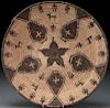 A GOOD APACHE BASKETRY WOVEN TRAY, EARLY 20TH C