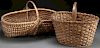 A PAIR OF WOVEN BASKETS, 20TH CENTURY