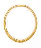 Tiffany & Co. (American) 18k Gold Woven Link Chain Necklace, W 0.5" L 17" 109g
