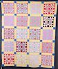 TWO VINTAGE HAND STITCHED AMERICAN PIECED QUILTS