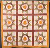 19TH CENTURY HAND STITCHED AMERICAN QUILT