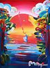 PETER MAX LITHOGRAPH WITH OVER PAINTING