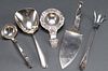 A FIVE PIECE GROUP OF STERLING SILVER TABLEWARES