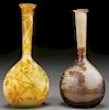 A PAIR OF GALLE FRENCH CAMEO ART GLASS VASES