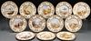 12 ROYAL DOULTON HAND PAINTED GAME PLATES